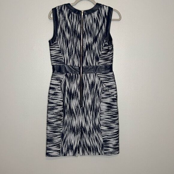 Milly Tweed Leather Trim Dress - Picture 3 of 6